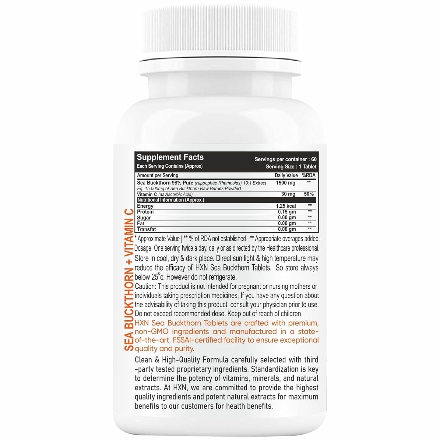 HXN Seabuckthorn Sea Buckthorn 1500mg -60