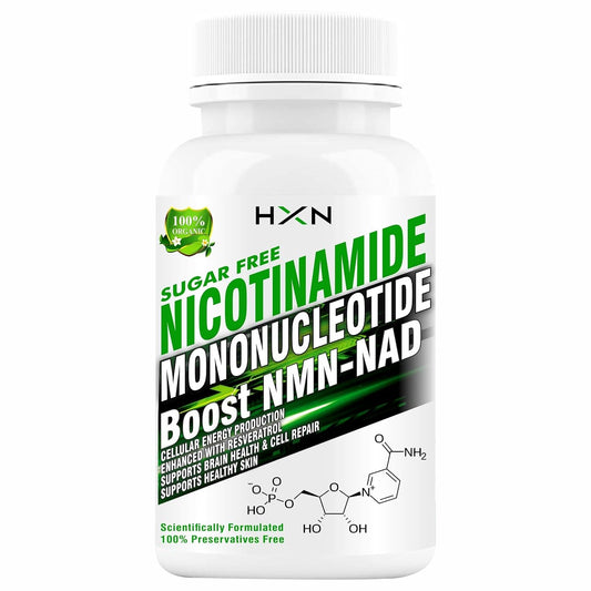 HXN NMN Supplements 500mg, Nicotinamide Mononucleotide With Vitamin C, B3, Resveratrol, Quercetin Help NAD Metabolism Booster, Energy & Skin Good Health Supplement-30 Tablets