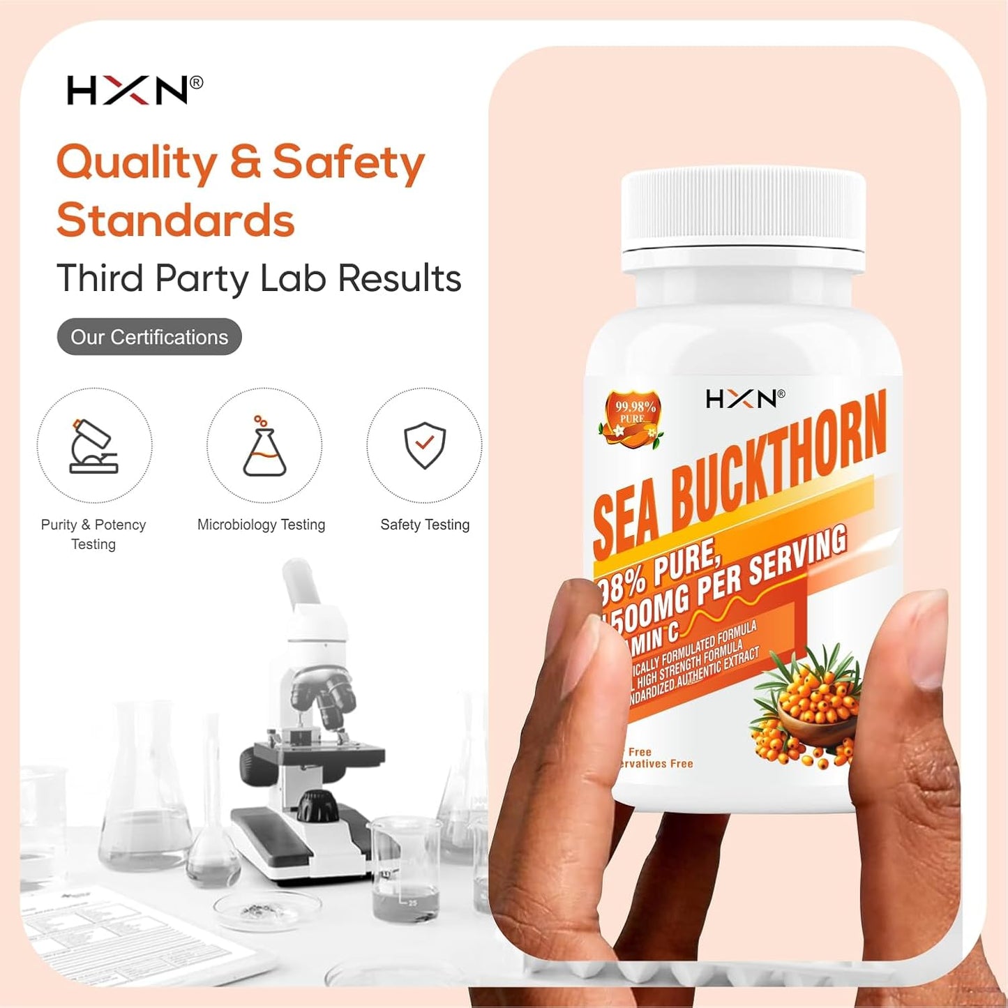 HXN Seabuckthorn Sea Buckthorn 1500mg -60