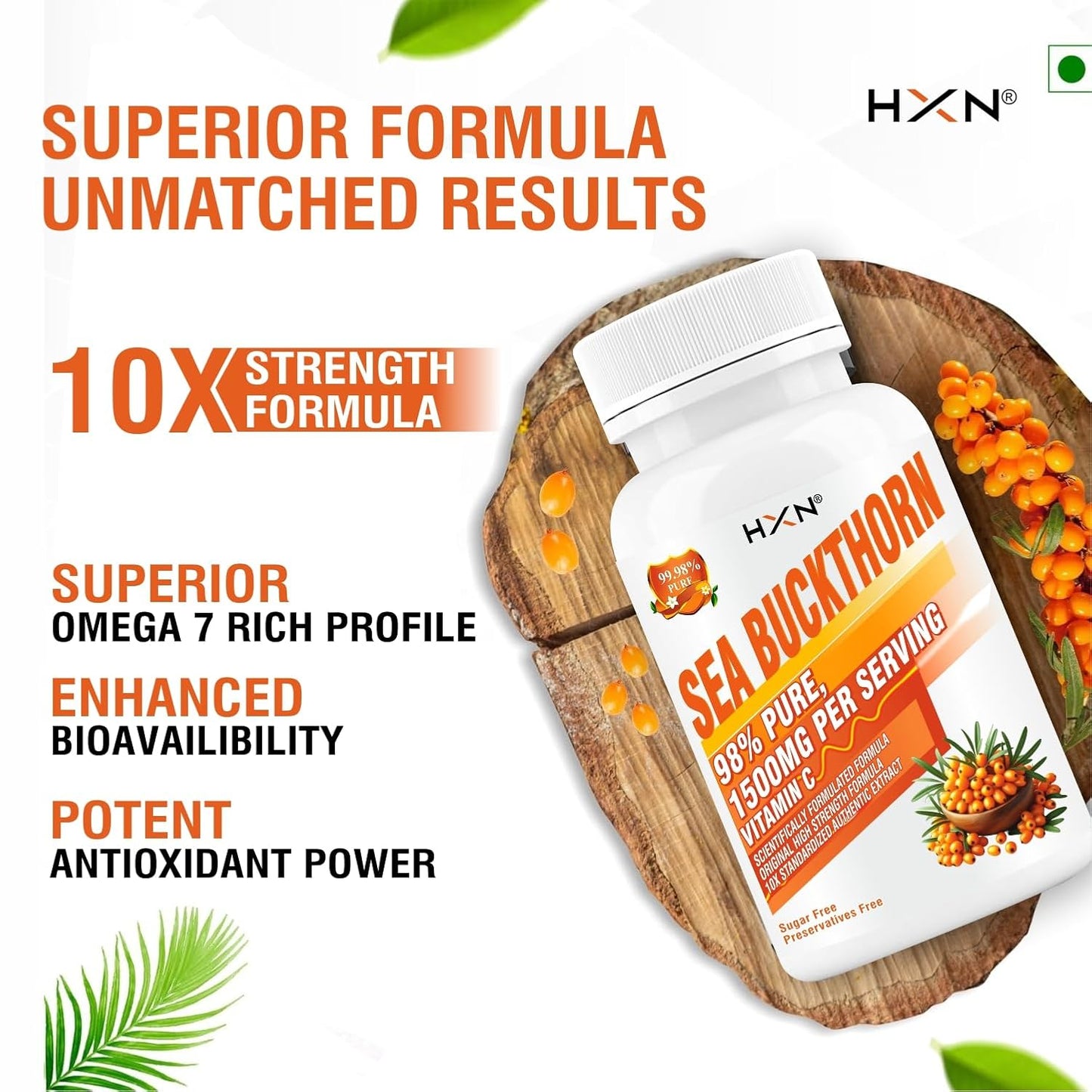 HXN Seabuckthorn Sea Buckthorn 1500mg -60