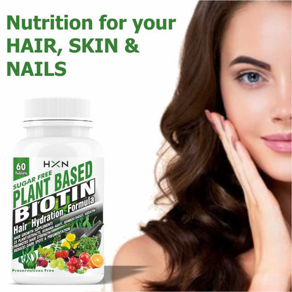HXN Plant Based Biotin For Hair Growth 60 Tablets