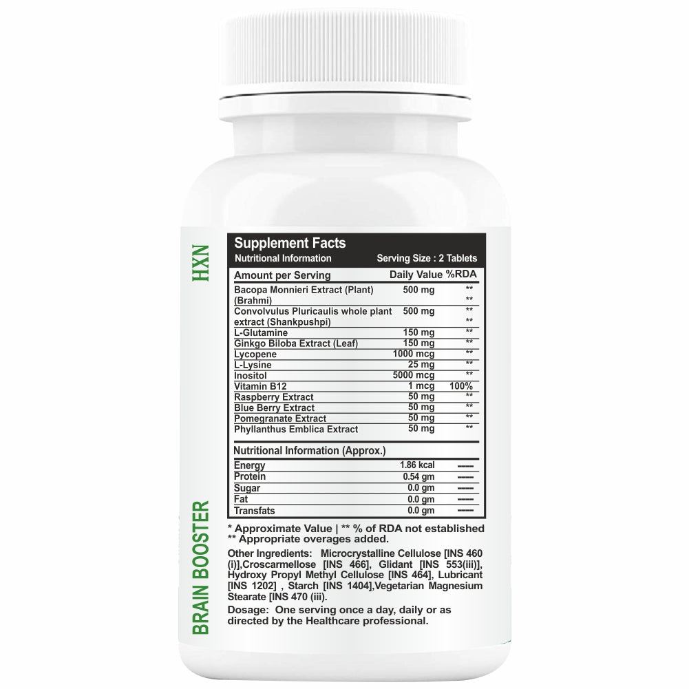 HXN Brain Booster 120 Tablets