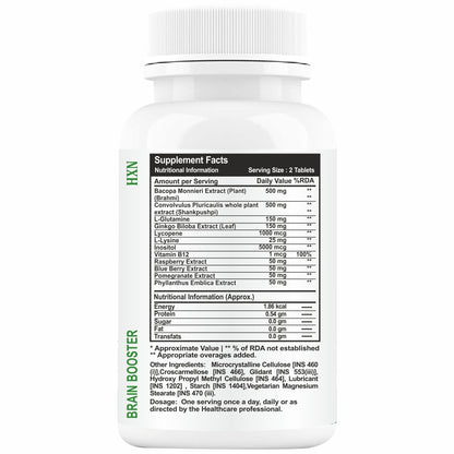 HXN Brain Booster 120 Tablets