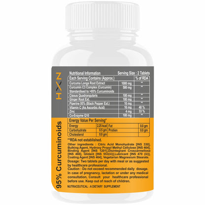HXN Curcumin Supplements Tablets 60 Tablets