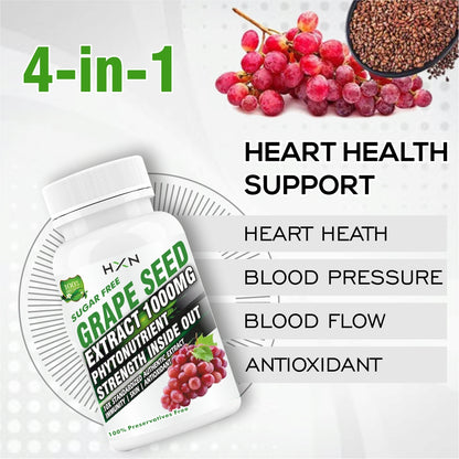 HXN Grape Seed Extract 1000mg 60 Tablets