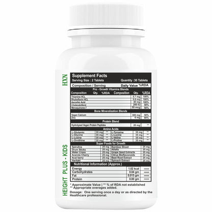 HXN Height Increase Medicine For Kids 60 Tablets