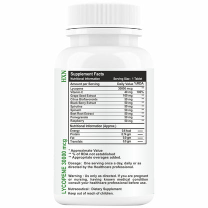 HXN Lycopene 30000 mcg 60 Tablets