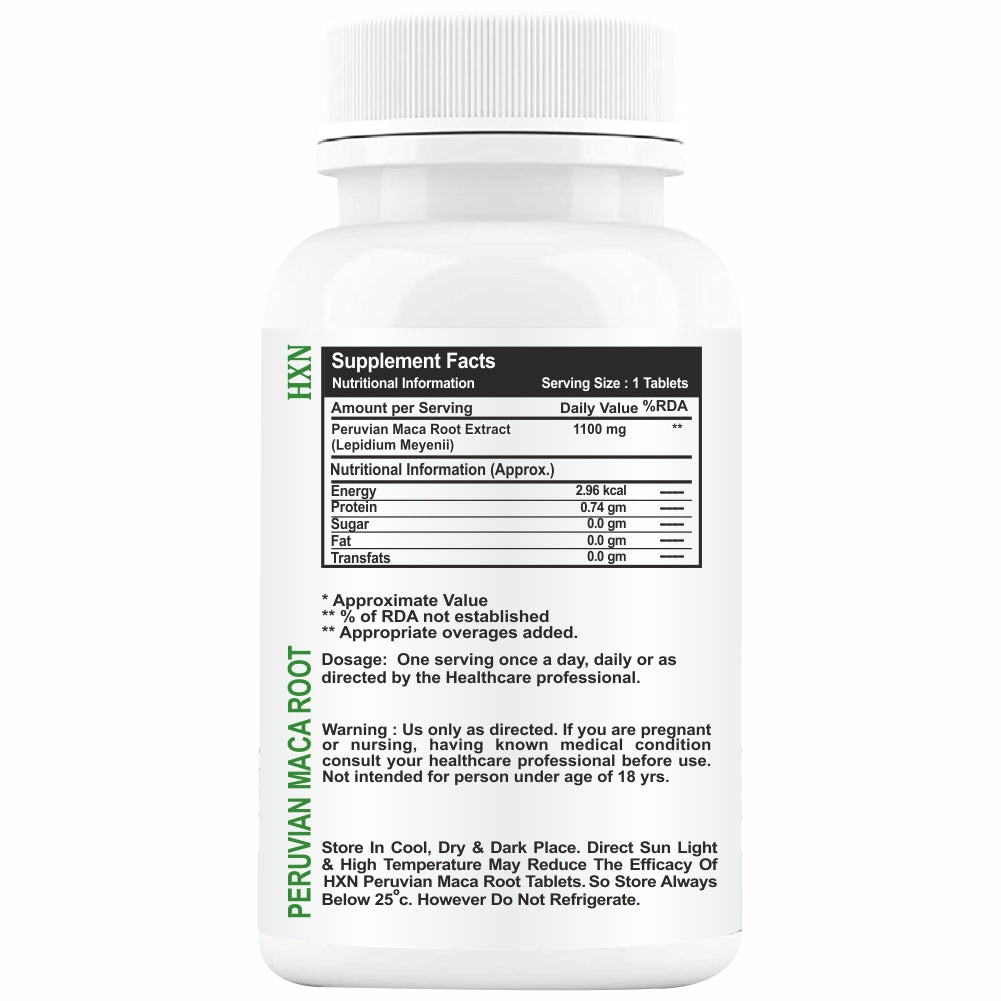 HXN Maca Root Powder 120 Tablets