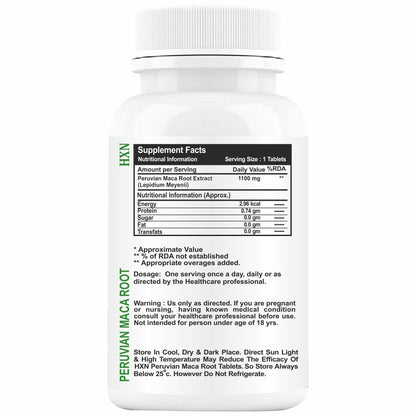 HXN Maca Root Powder 120 Tablets