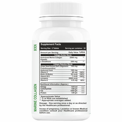 HXN Marine Collagen 60 Tablets