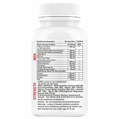 HXN Strength Booster For Men 60 Tablets
