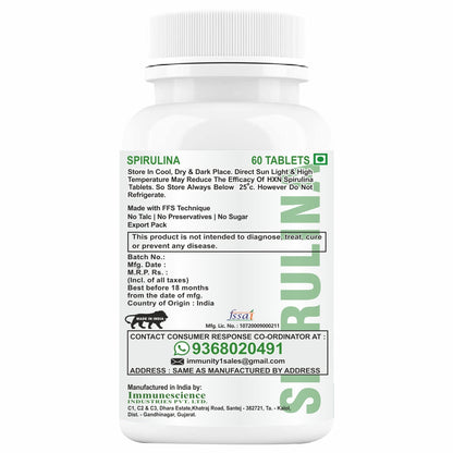 HXN Spirulina Powder Tablets - 60 Tablets