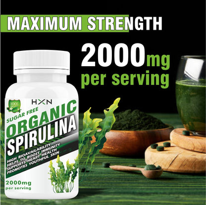 HXN Spirulina Powder Tablets - 60 Tablets