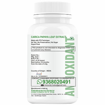 HXN Papaya Leaf Extract 60 Tablets