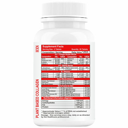 HXN Collagen Supplement For Skin 60 Tablets