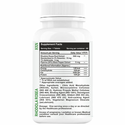 HXN Rhodiola Rosea Extract 60 Tablets