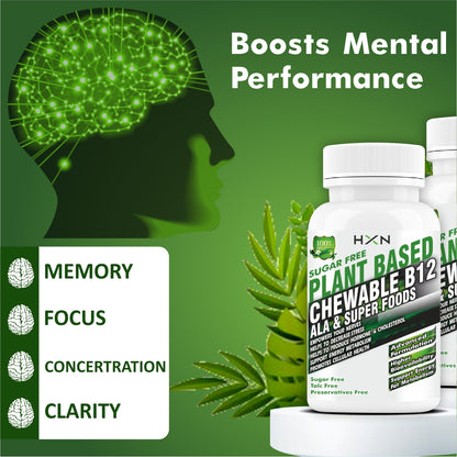 HXN Plant Based Vitamin B12 120 Tablets