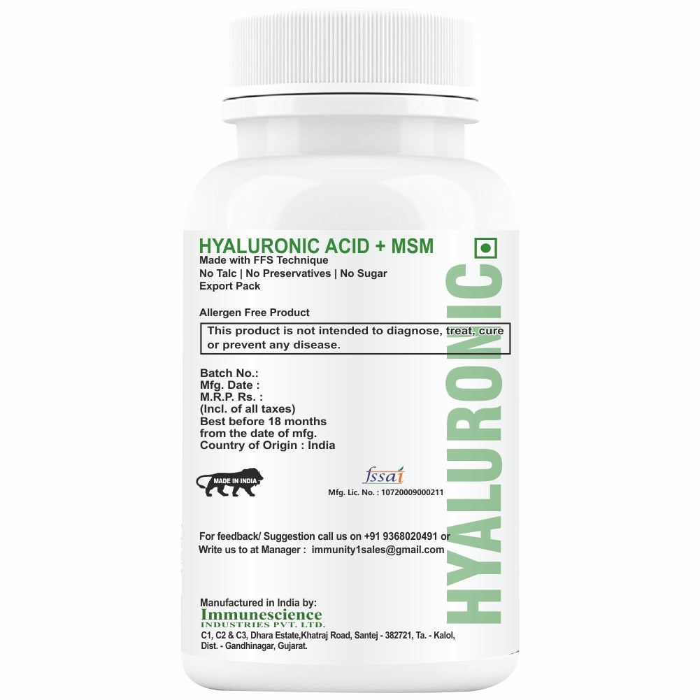 HXN Hyaluronic Acid 60 Tablets